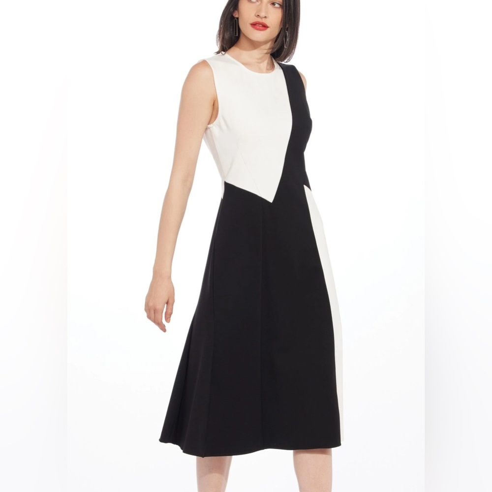 Eva Franco Zen Dress NWT sz 6 elegant black and white